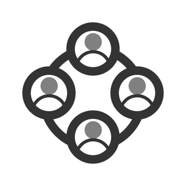 Takım simgesinin vektör çizimi, bir grup insan, takım çalışması