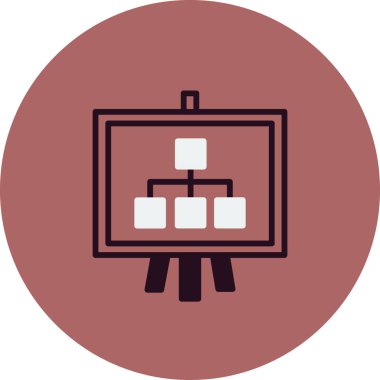 Şema vektör simgesi ile sunum tahtası Modern basit tasarım