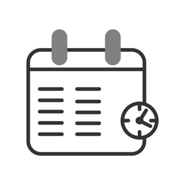 Takvim simgesi, vektör çizimi 