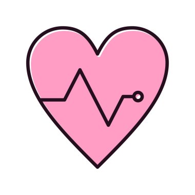 Kalp ikonu vektör illüstrasyonu