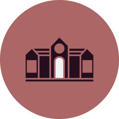 Üniversite kampüs binası ikonunun vektör illüstrasyonu 