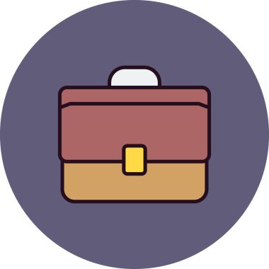 evrak çantası simgesi, vektör illüstrasyonu 