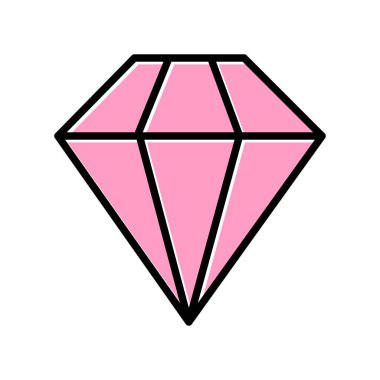 Elmas simgesinin vektör illüstrasyonu 