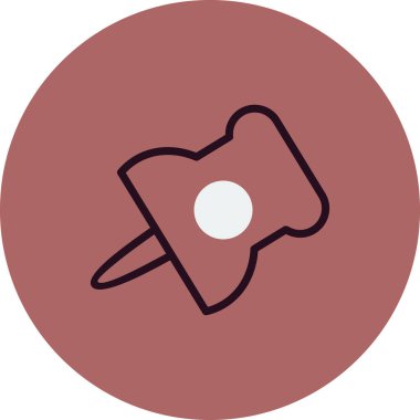 İllüstrasyon Kağıt Ataç ikonu vektörü, okul logosu kavramı 