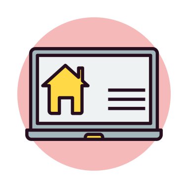 İnşaat Web Sitesi simgesi, vektör illüstrasyonu