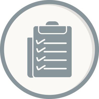 Kontrol listesi. Web simgesi vektör illüstrasyonu 