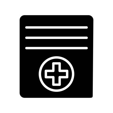 tıbbi dosya simge vektör çizim