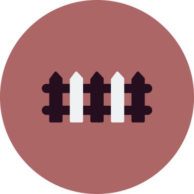 çit simgesi vektör illüstrasyonu