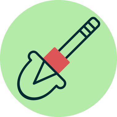 Düz vektör simge kürek