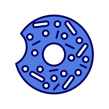 Çörek ikonu. düz vektör illüstrasyonu.   