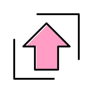 yukarı ok simgesi, vektör illüstrasyonu