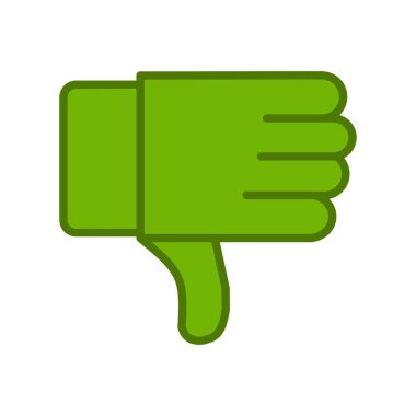 Hoşlanmıyorum. Web simgesi basit illüstrasyon 