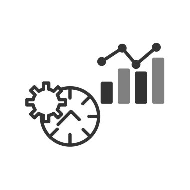 Zaman yönetimi simgesi vektör illüstrasyonu