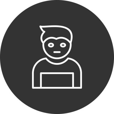 Profil simgesi, vektör illüstrasyonu