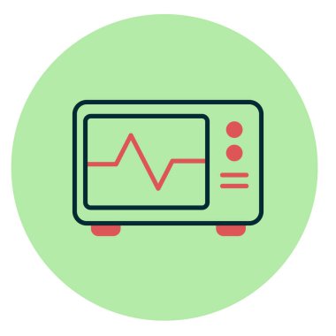 ECG İzleyicisinin vektör çizimi