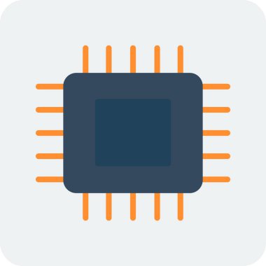 işlemci vektör simgesi, modern basit tasarım, işlemci çipi