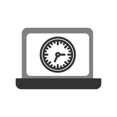 Dizüstü bilgisayar simgesi vektör çizimi