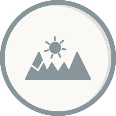 dağ simgesi, vektör illüstrasyonu