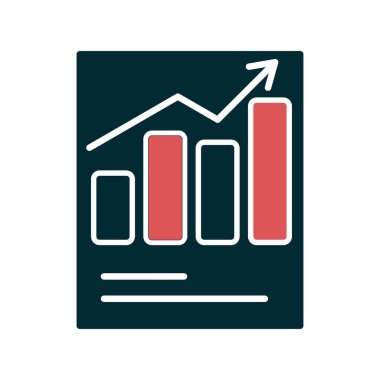 Satış raporu ikonu vektör illüstrasyonu