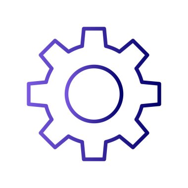 Cog simgesi vektör illüstrasyonu