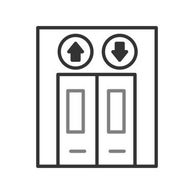 Asansör simgesinin vektör çizimi