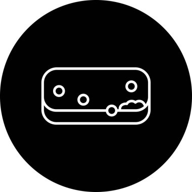 Sünger simgesinin vektör illüstrasyonu