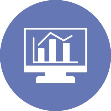 Diyagram grafik simgesi, vektör illüstrasyonu