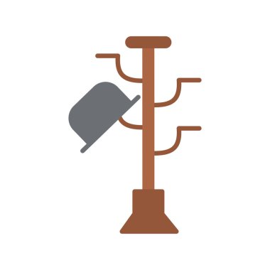 Hatstand simgesi, vektör çizimi