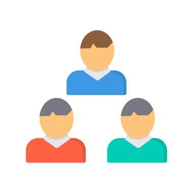 Takım simgesinin vektör çizimi, bir grup insan, takım çalışması