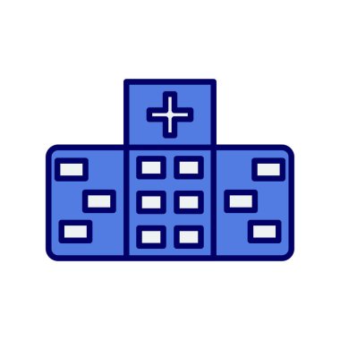 Hastane binası ikon vektör illüstrasyonu