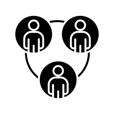 Takım çalışması simgesi vektör illüstrasyonu