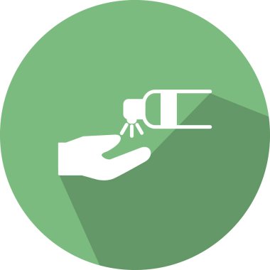 El dezenfektanı basit bir simge, vektör illüstrasyonu