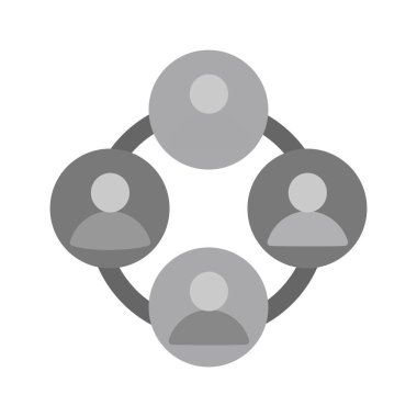 Takım simgesinin vektör çizimi, bir grup insan, takım çalışması