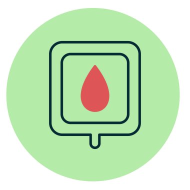 Kan Torbası simgesi, vektör çizimi