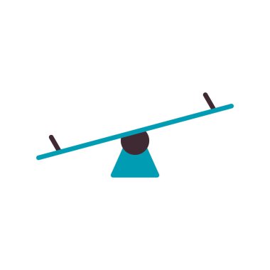 Tahterevalli simgesi vektör tasarımı çizimi