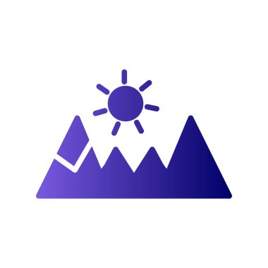 dağ simgesi, vektör illüstrasyonu