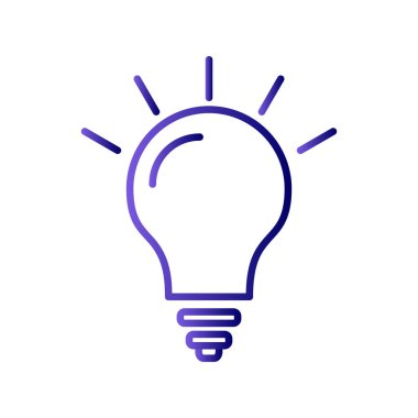 Ampul. Web simgesi basit bir illüstrasyon. fikir sembolü