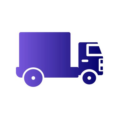 dağıtım kamyonu ikonu vektör çizimi