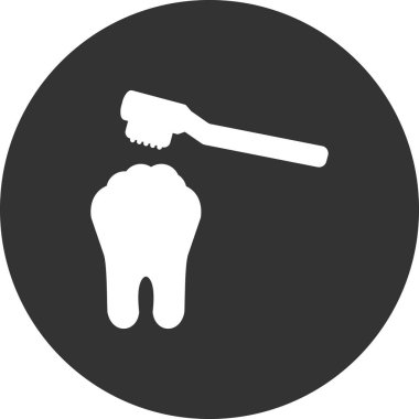 Diş Fırçalama ikonu vektör çizimi