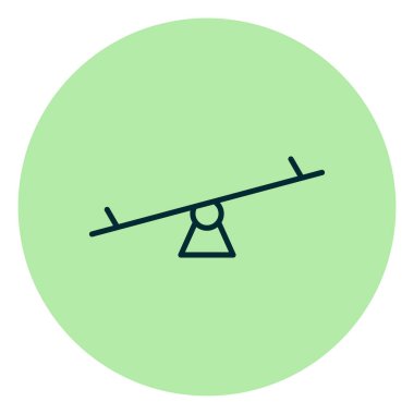 Tahterevalli simgesi vektör tasarımı çizimi