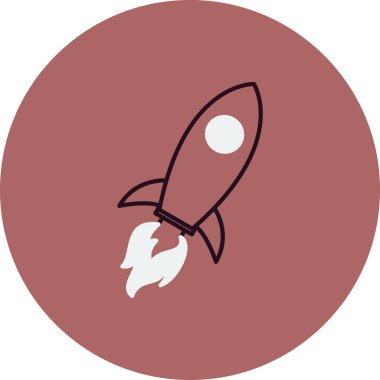 Füze simgesi, vektör çizimi