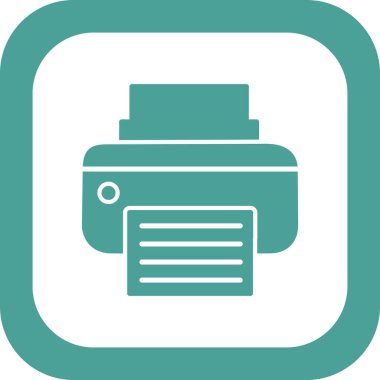 Yazıcı simgesi vektör illüstrasyonu