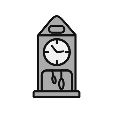 Saat simgesi vektör illüstrasyonu