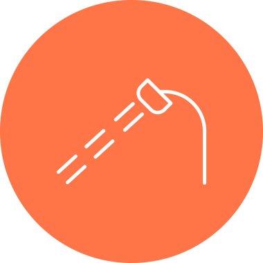 Duş simgesi. Su damlalarının basit bir gösterimi, ağ için vektör simgesi