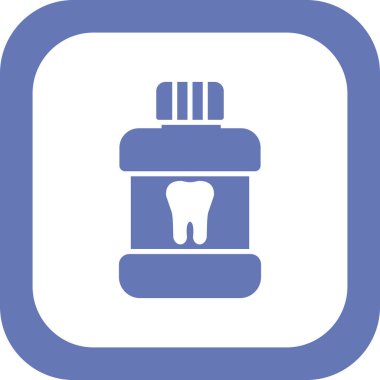 Mouth Wash simge vektörü web ve mobil uygulama tasarımınız için beyaz arkaplanda izole edilmiş, logo konsepti
