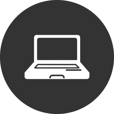 Dizüstü bilgisayar simgesi vektör çizimi