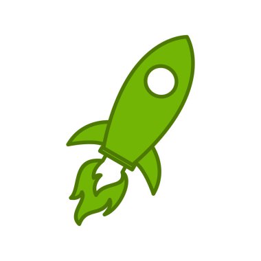 Füze simgesi, vektör çizimi