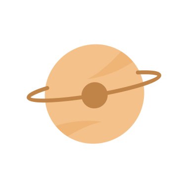 Gezegen simgesinin vektör çizimi, uzay sembolü