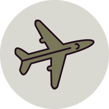 Uçak simgesi vektör illüstrasyonu