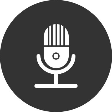 mikrofon simgesi vektör illüstrasyonu